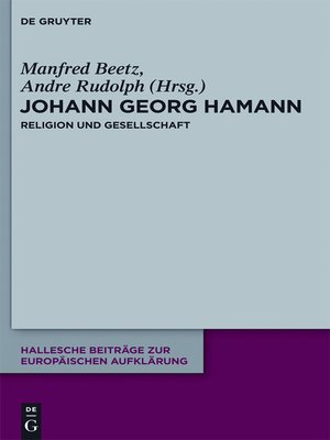 cover image of Johann Georg Hamann